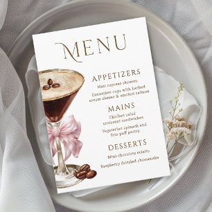 Tini Bit Older Espresso Martini Birthday Menu