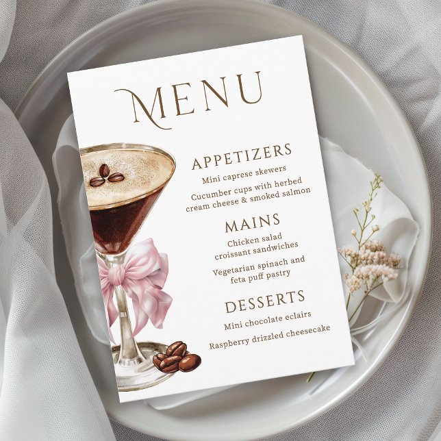 Tini Bit Older Espresso Martini Birthday Menu (Creator Uploaded)