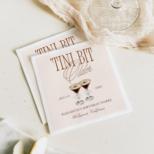 'Tini Bit Older Espresso Martini Birthday Napkin