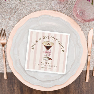 Tini Bit Older Espresso Martini Birthday Party Napkin