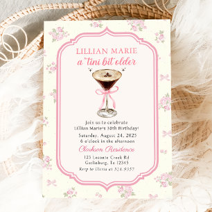 Tini Bit Older Espresso Martini Coquette Birthday Invitation