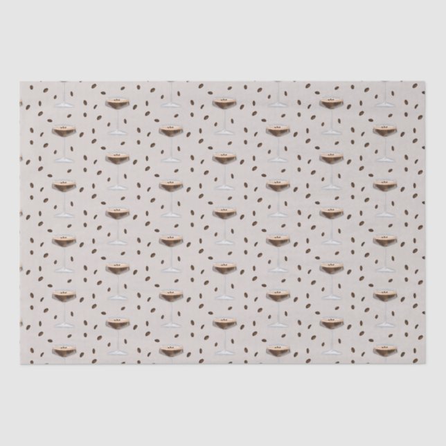Tini Bit Older Espresso Martini Signature Cocktail Tissue Paper (Front)