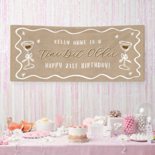 'Tini Bit Older Kraft Coloured Birthday Banner