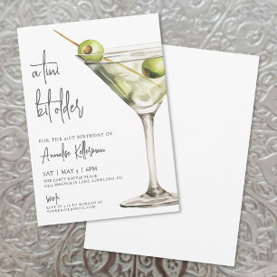 Tini Bit Older Martini Birthday Party Invitation