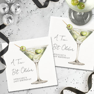Tini Bit Older Martini Birthday Party Napkin