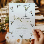 'Tini Bit Older' Martini Cocktail Adult Birthday  Invitation<br><div class="desc">Celebrate aging in style with our 'tini bit older' Martini Cocktail Adult Birthday Party Invitation. Set against a classic white backdrop, this design is adorned with unique hand drawn martini illustrations, complemented by a modern customisable template. An elegant way to announce your special day while adding a touch of sophistication...</div>