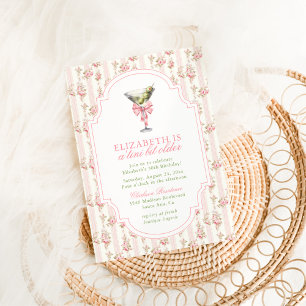 'Tini Bit Older Martini Coquette Pink Birthday Invitation