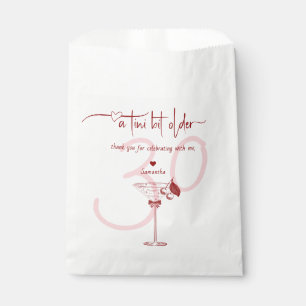 Tini Bit Older Modern Bow Cherry Martini Birthday Favour Bags