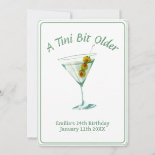 Tini Bit Older - Olive Drink Theme Invitation