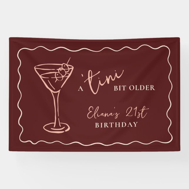 Tini Bit Older Personalised Birthday Party Banner (Horizontal)