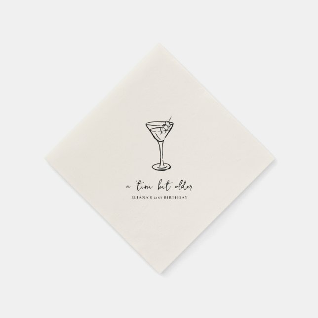 Tini Bit Older Personalised Birthday Party Napkin (Corner)
