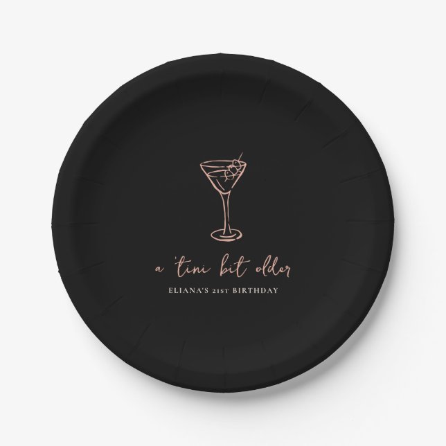 Tini Bit Older Personalised Birthday Party Paper Plate (Front)