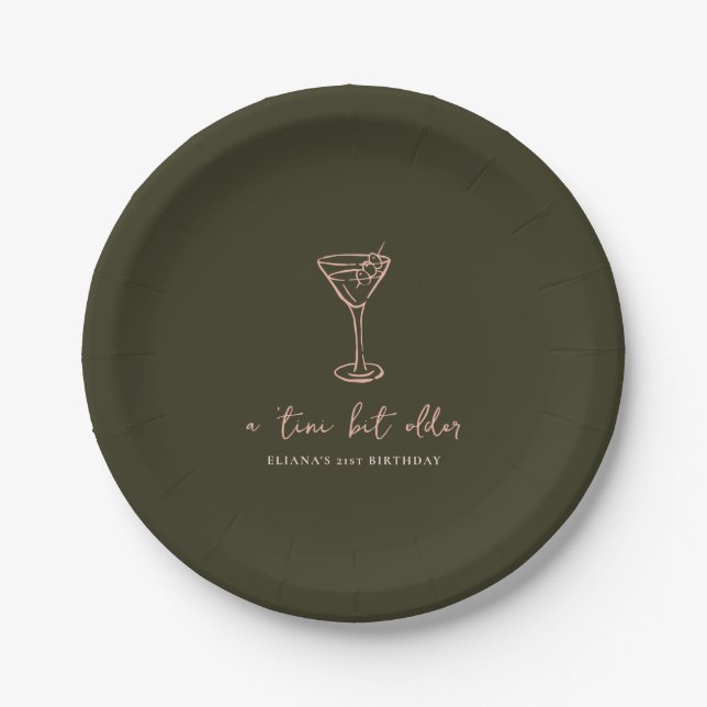Tini Bit Older Personalised Birthday Party Paper Plate (Front)