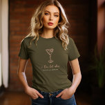 Tini Bit Older Personalised Birthday T-Shirt<br><div class="desc">Celebrate in style with this personalised “Tini Bit Older” birthday t-shirt featuring a trendy hand-drawn martini glass. Add the birthday girl’s name or customise with any text, colours, and fonts to make it uniquely hers. With a chic minimalist design, this versatile shirt is perfect for milestone birthdays or any age,...</div>
