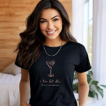 Tini Bit Older Personalised Birthday T-Shirt<br><div class="desc">Celebrate in style with this personalised “Tini Bit Older” birthday t-shirt featuring a trendy hand-drawn martini glass. Add the birthday girl’s name or customise with any text, colours, and fonts to make it uniquely hers. With a chic minimalist design, this versatile shirt is perfect for milestone birthdays or any age,...</div>