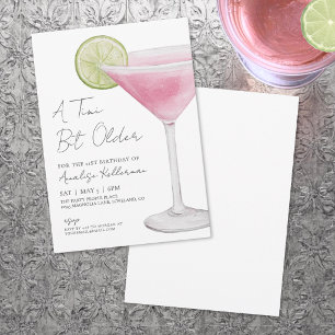 Tini Bit Older Pink Martini Birthday Party Invitation