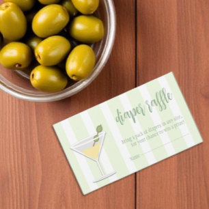 Tini One Baby Shower Diaper Raffle Enclosure Card