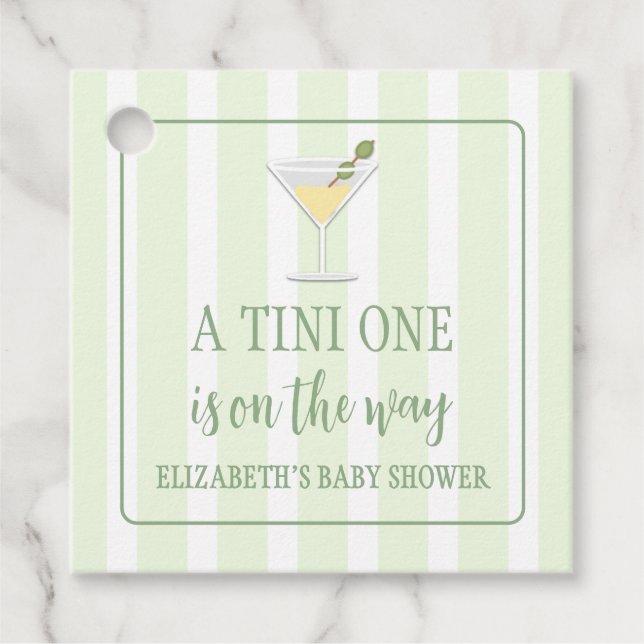 Tini One Baby Shower Favour Tags (Front)