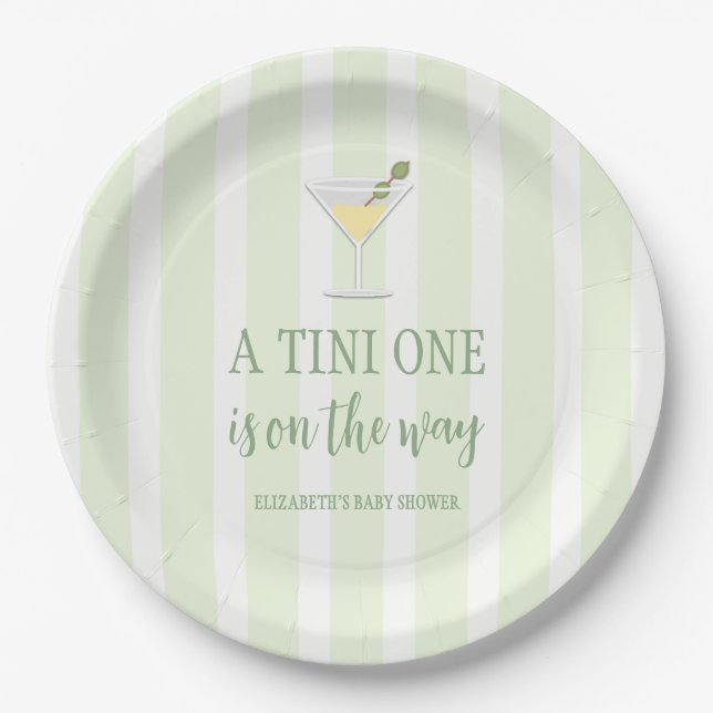 Tini One Baby Shower Paper Plate (Front)