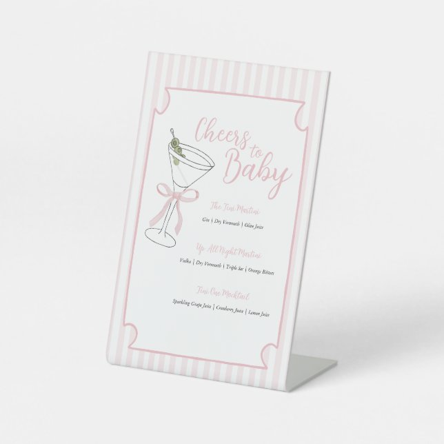 Tini One Is on the Way Bar Sign (Front)