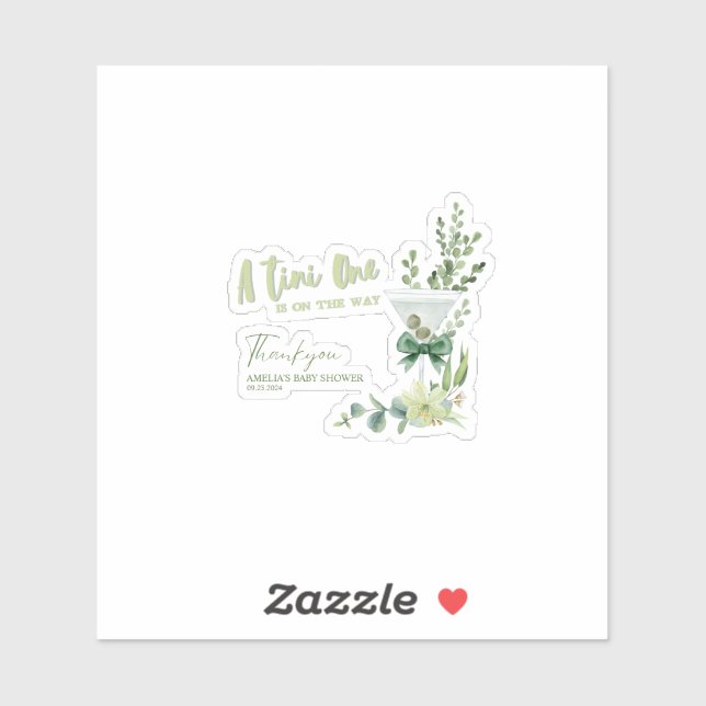 Tini one is on the way gender neutral baby shower (Sheet)