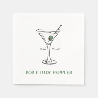 'tini time Personalised Paper Cocktail Napkins