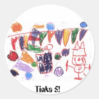 Tinka 5! classic round sticker