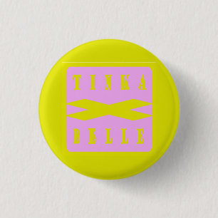 Tinka Belle design cute colours pink lemon 3 Cm Round Badge