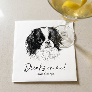 Tinkatonk Custom Pet Photo Wedding Coktail Napkin