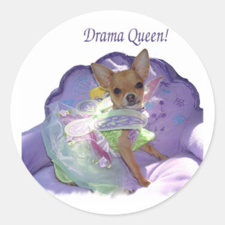 Tinkerbell the "Drama Queen!" Classic Round Sticker