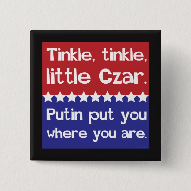 Tinkle Tinkle, Little Czar Red Blue 15 Cm Square Badge (Front)
