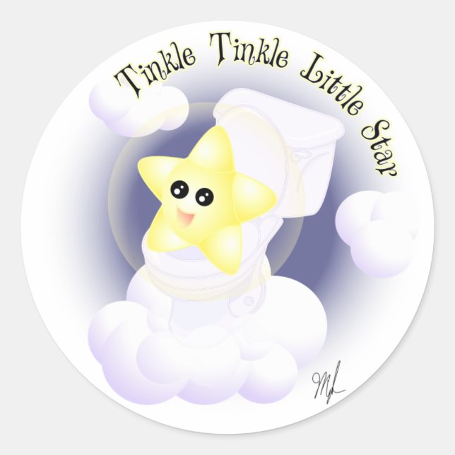 Tinkle Tinkle Little Star Classic Round Sticker (Front)