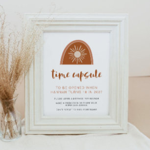 TINLEY Boho Rainbow 1st Birthday Time Capsule Pos Poster