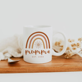 TINLEY Mumma Established Terracotta Rainbow Coffee Mug