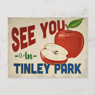 Tinley Park Illinois Apple - Vintage Travel Postcard