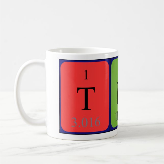 Tinna periodic table name mug (Left)