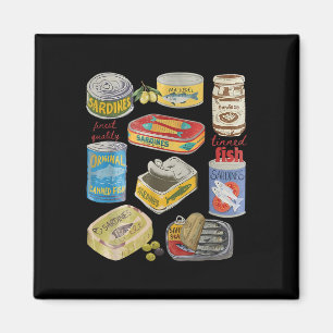 Tinned Fish Sardines Shirt Tomato Girl Summer Coas Magnet