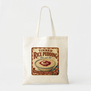 Tinned Rice Pudding Vintage Tin Label Design Tote Bag