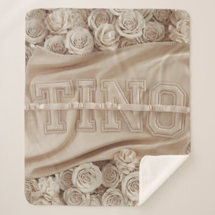 TINO Embroidered Rose Blanket