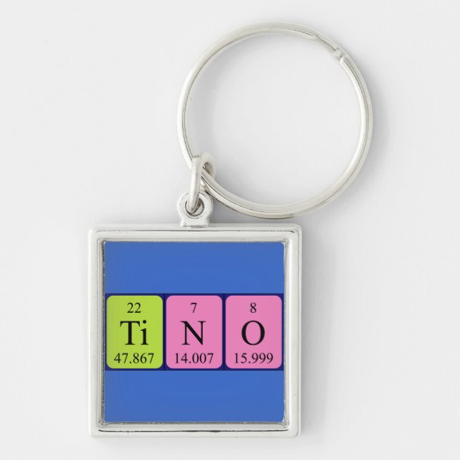 Tino periodic table name keyring (Front)