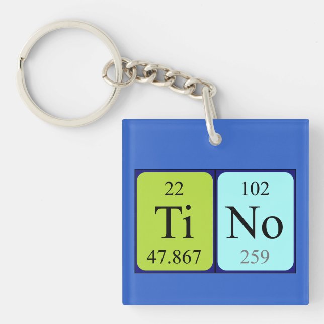 Tino periodic table name keyring (Front)