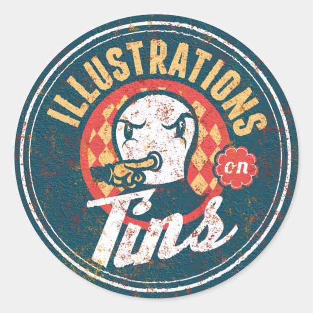 Tins Classic Round Sticker (Front)