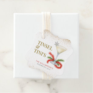 Tinsel and Tinis Christmas Holiday Party Favour Tags