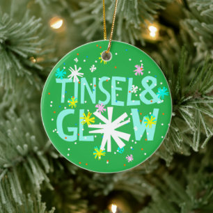 Tinsel & Glow Ceramic Tree Decoration