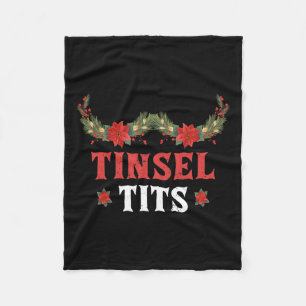 Tinsel Jingle Ball Matching Family Group Xmas Fleece Blanket