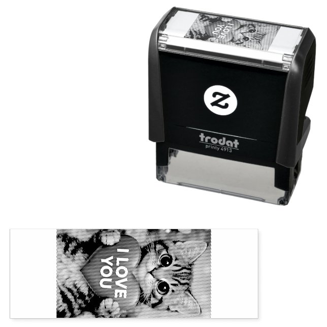 Tinsel rubber stamp "I Love You" (In Situ)