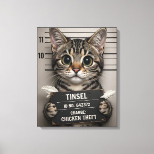 Tinsel the Christmas Kitten Canvas Print