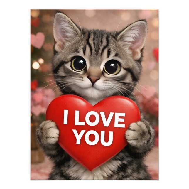 Tinsel the Christmas Kitten I Love You! Poster (Front)