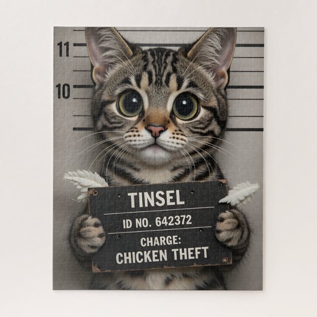 Tinsel the Christmas Kitten Jigsaw Puzzle (Vertical)