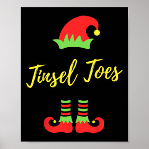 Tinsel Toes Elf Christmas Santa Elves Ugly Xmas Sw Poster